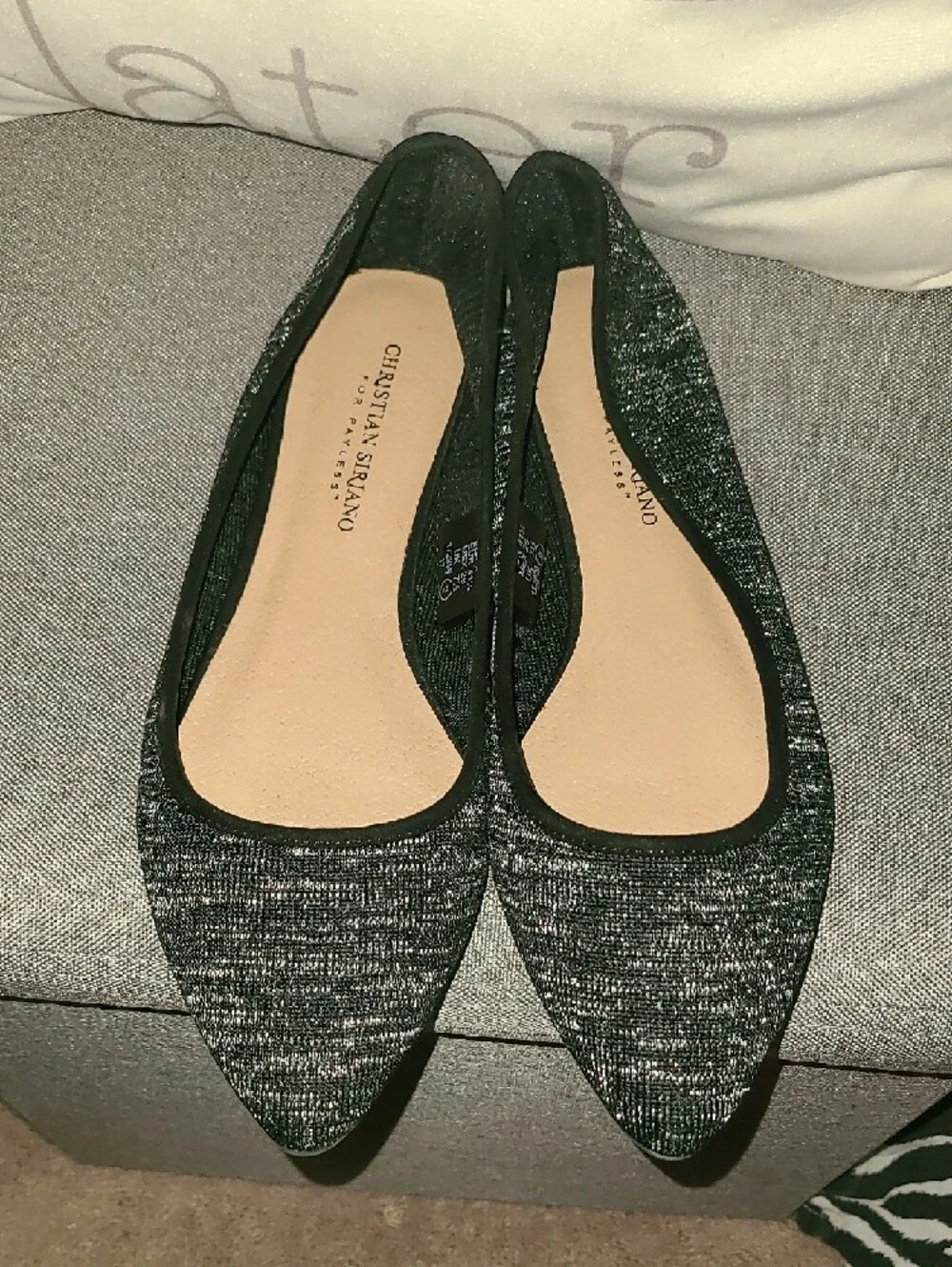 Christian Siriano Pointed Knit Flats - Black Heathered - Picture 3 of 5